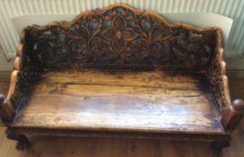 Rare Antique Indian Hand Carved Swing Seat