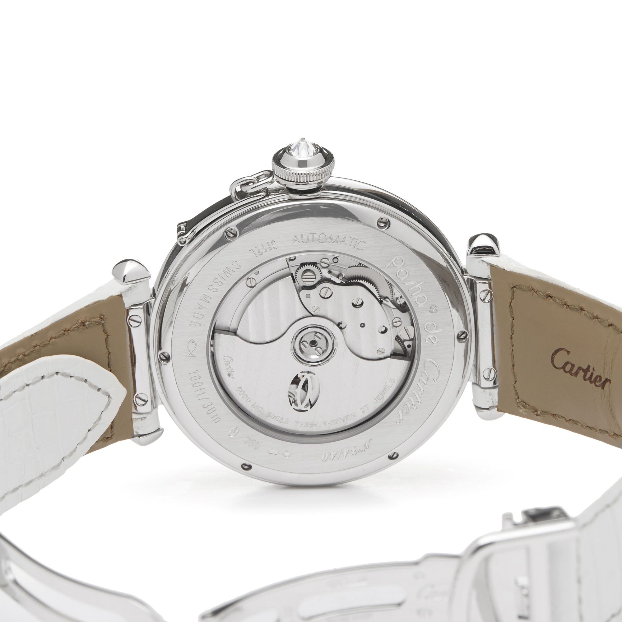 Cartier Pasha de Cartier WJ124006 or 3142L Ladies White Gold Enamel Dial Watch - Image 4 of 8