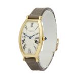 Cartier Tonneau 2451B Ladies Yellow Gold Mecanique Watch