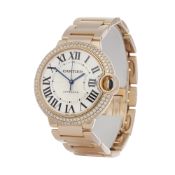 Cartier Ballon Bleu 36 WJBB0005 or 3003 Ladies Rose Gold Diamond Watch