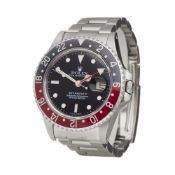 Rolex GMT-Master II 16760 Men Stainless Steel Fat Lady Coke Watch