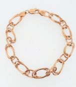 9ct (375) Rose Gold Large Oval Link Bracelet