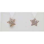 9ct (375) Yellow Gold 0.12ct Diamond Star Stud Earrings