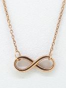 9ct (375) Rose Gold Infinity Loop Necklace
