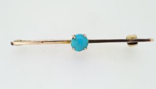 Vintage 9ct (375) Gold Turquoise Brooch