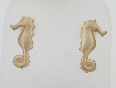 9ct (375) Yellow Gold Seahorse Stud Earrings