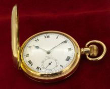 Vintage Rolex Full Hunter Pocket Watch with a Gold Plated Dennison Case