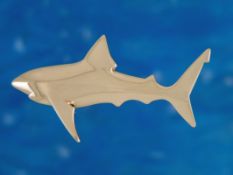 9ct (375) Yellow Gold Great White Shark Pendant