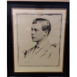 Royalty Prince Of Wales Later King Edward 8Th Van Dyk, Framed Antique Photo Print.