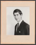 Royalty, Hrh Prince Charles Prince Of Wales Hand-Signed Photograph 1969.