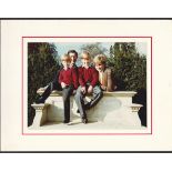 Royalty Signed Christmas Card Princess Diana with Prince Charles, William and Harry
