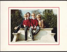 Royalty Signed Christmas Card Princess Diana with Prince Charles, William and Harry