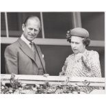 Royalty Prince Philip and Queen Royal Day out at the Derby June 1982
