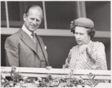 Royalty Prince Philip and Queen Royal Day out at the Derby June 1982