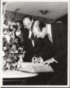 Royalty Prince Philip signing a book