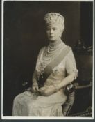 Royalty Vandyk Press Photo Queen Mary In Vladimir Tiara Taken For Silver Jubilee 1935 Fine Original