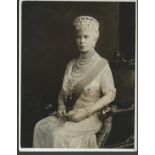 Royalty Vandyk Press Photo Queen Mary In Vladimir Tiara Taken For Silver Jubilee 1935 Fine Original