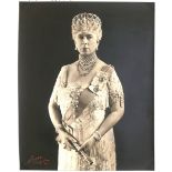 Royalty Queen Mary Original Signed Soper Studio Photograph. Queen Mary In Vladimir Tiara.