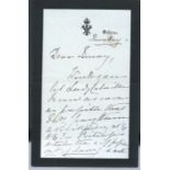 Royalty, Fine Original Hand Signed Letter Queen Victoria To Lady Southampton Osborne Fine Original