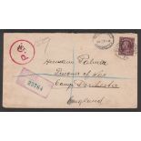 Great Britain - World War One P.O.W. Mail 1914 (Oct. 10)