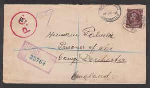 Great Britain - World War One P.O.W. Mail 1914 (Oct. 10)