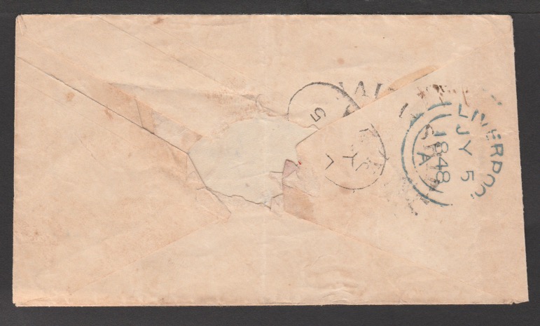 G.B - QV Postal Stationery / Transatlantic 1848 - Image 2 of 2