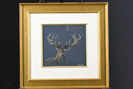 Original Pastel by Joel Kirk Stag Study