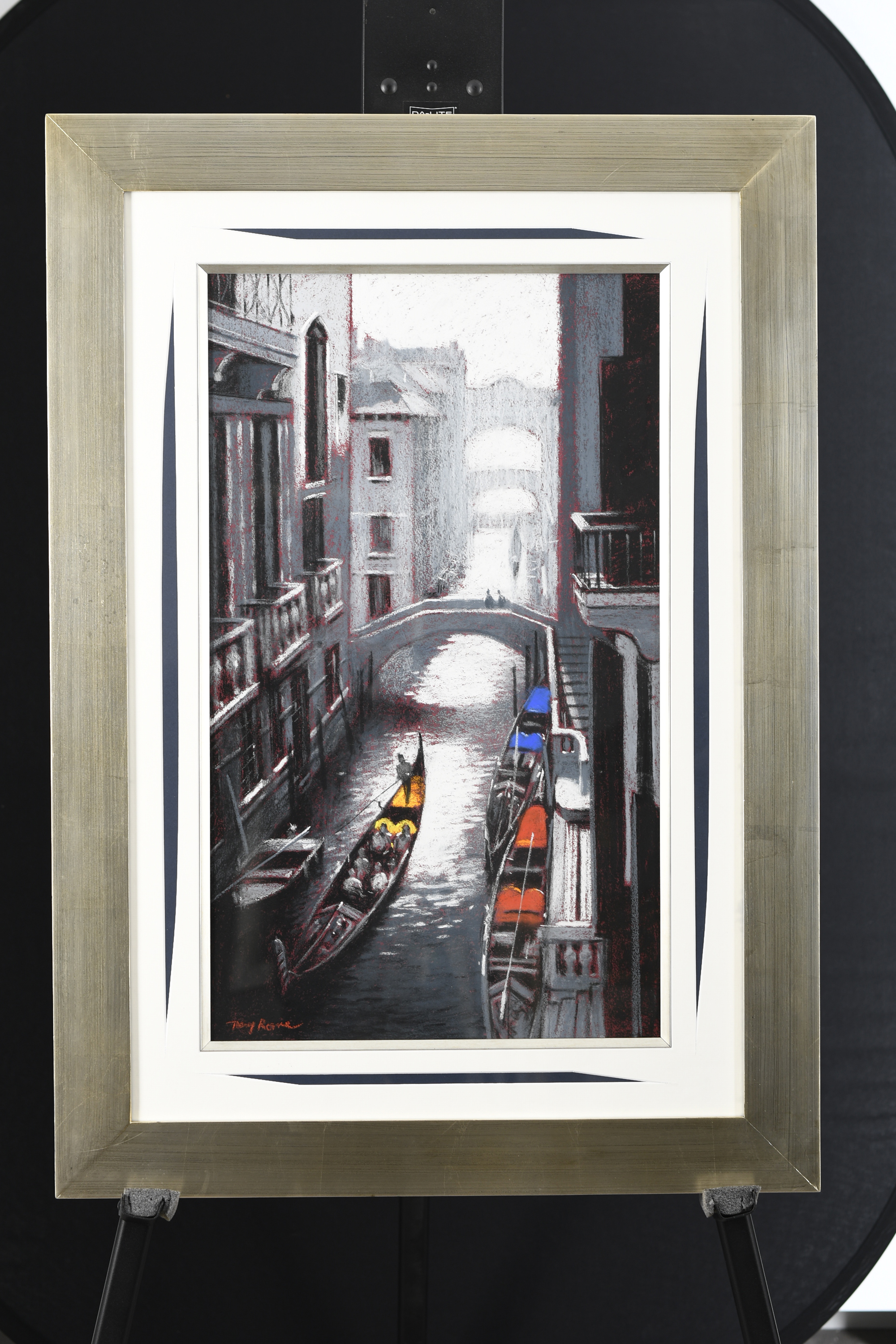 Tony Rome Original Painting Gondola on Venetian Canal. - Image 6 of 6