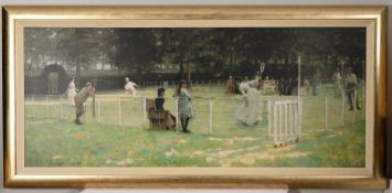 Large Limited Edition "The Tennis Party" by Sir John Lavery.