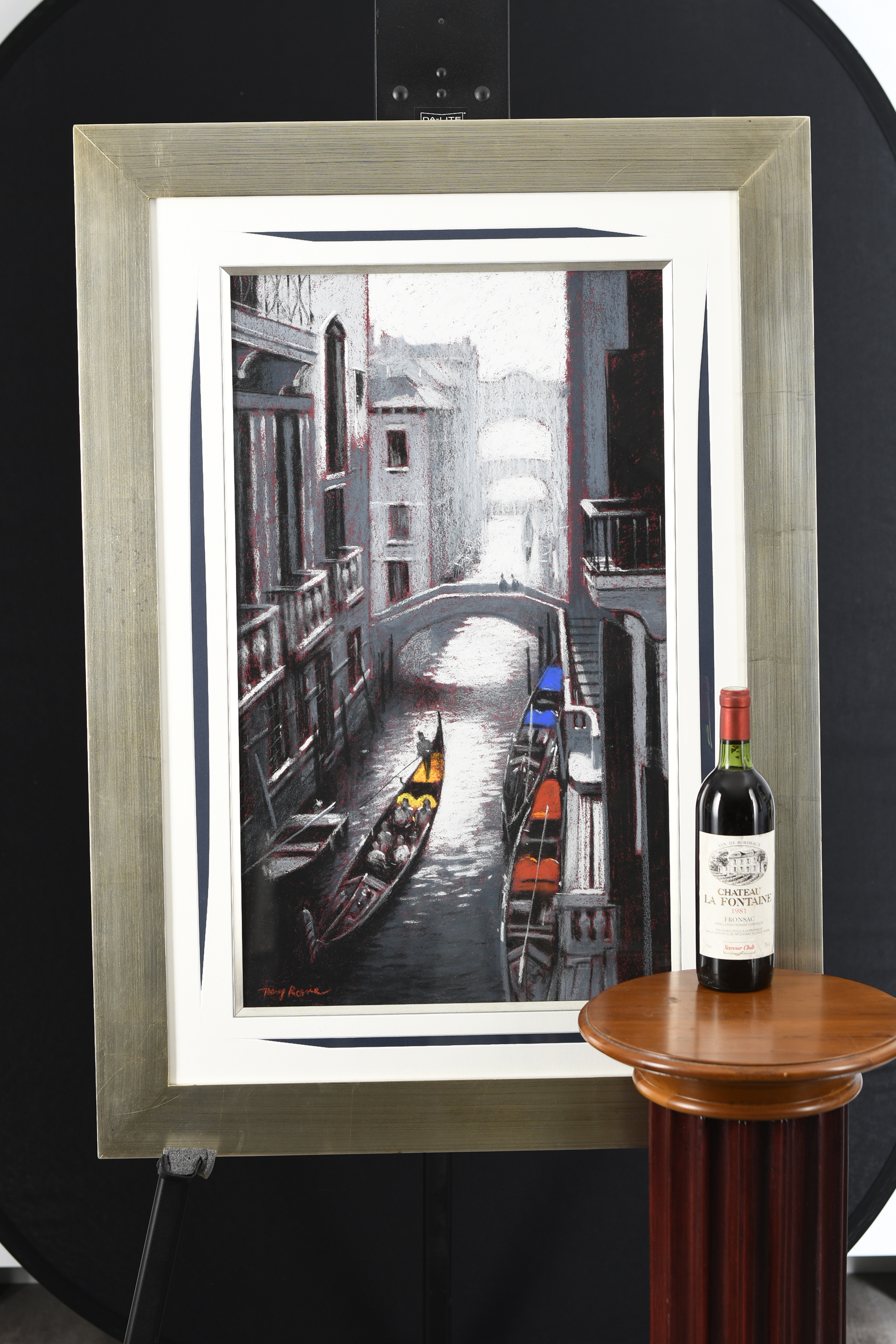 Tony Rome Original Painting Gondola on Venetian Canal. - Image 4 of 6