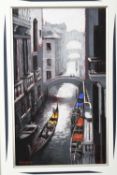 Tony Rome Original Painting Gondola on Venetian Canal.