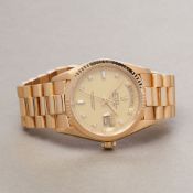 Rolex Day-Date 36 18038A Unisex Yellow Gold Diamond Watch