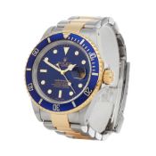 Rolex Submariner Date 16613 Men Yellow Gold & Stainless Steel Watch