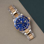 Rolex Submariner Date 16613 Men Yellow Gold & Stainless Steel Watch