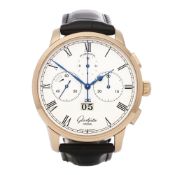 Glashutte Senator Chronograph W13701010530 Men Rose Gold Watch