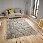(R7F) Household. 1 X Noble House NH30782 Grey / Yellow (120 X 170cm) RRP £139.99