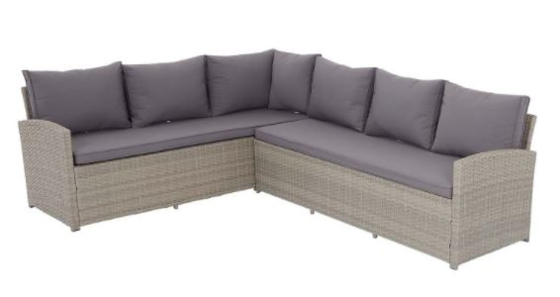 (R10F) Garden Furniture. 1 X Matara 7 Seater Corner Sofa Dining Set. RRP £700 - Image 2 of 6