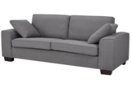 (R6F) Household. 1 X Lola Sofa Charcoal. Wooden Frame With Solid Beechwood Legs. H80 X W215 X D88cm