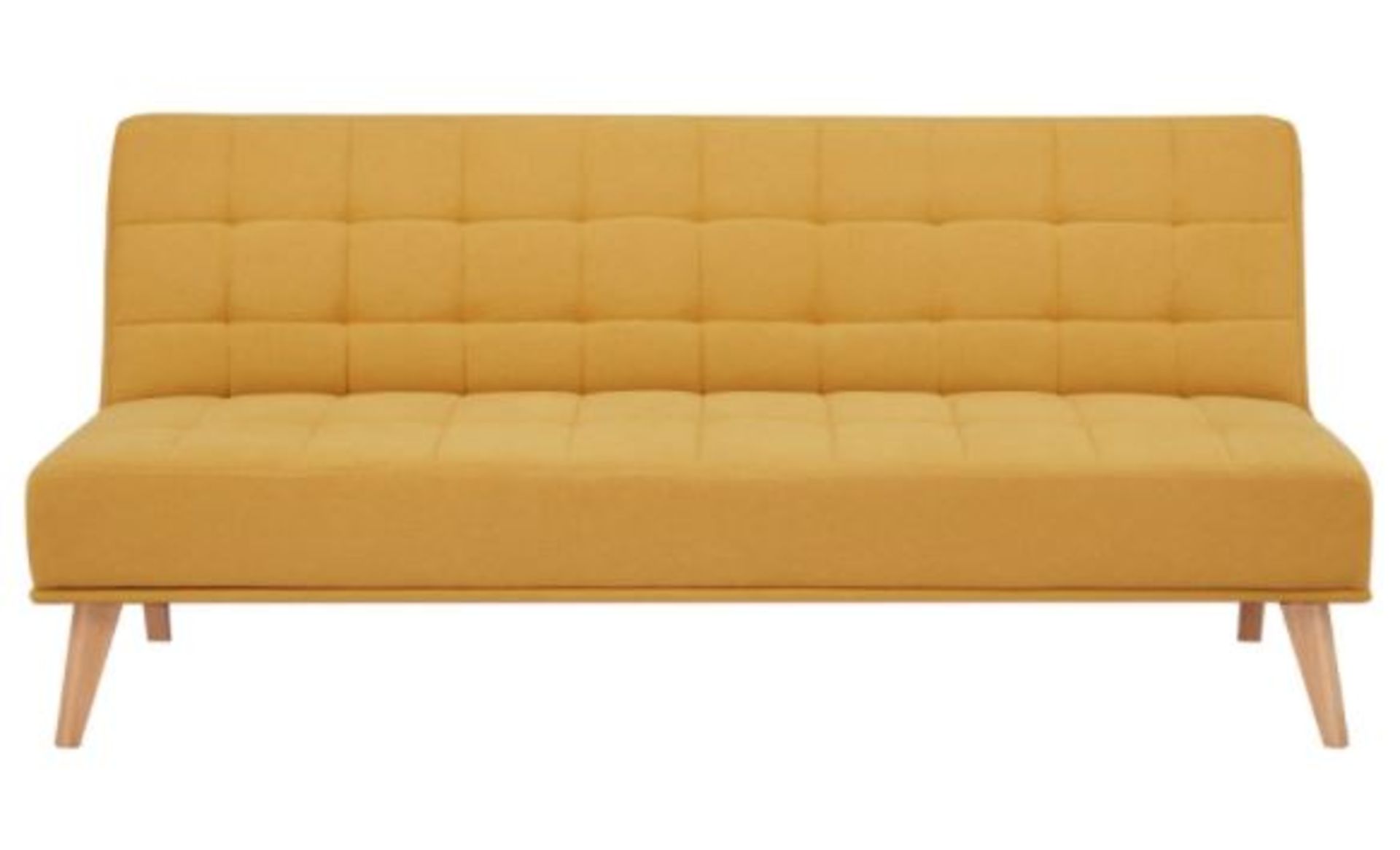 (R6H) Household. 1 X Clik Clak Kelly Sofa Bed Ochre. Wooden Frame With Solid Birchwood Legs. 100% P - Image 3 of 10