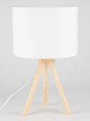 (R5J) 4 X Lamps. 1 X Tripod Table Lamp, 1 X Chrome Stick lamp, 1 X 3 Orb Ceiling Light & 1 X Crysta