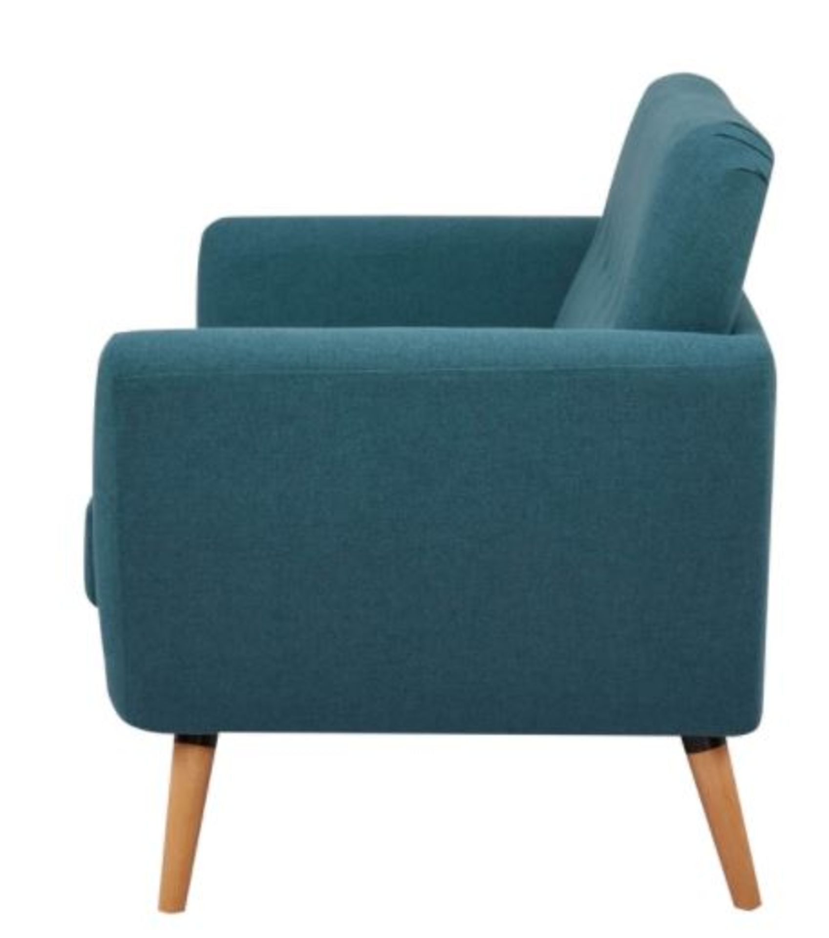 (R6N) Household. 1 X Scandi Savannah Sofa Teal. 2 Seater Sofa. Wooden Frame With Solid Beechwood Le - Image 5 of 9