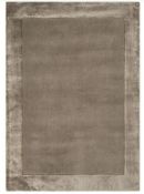 (R7F) 1 X Asiatic Contemporary Plains Ascot / Taupe Rug (W160 X L230cm) Opened For Photo / Descrip