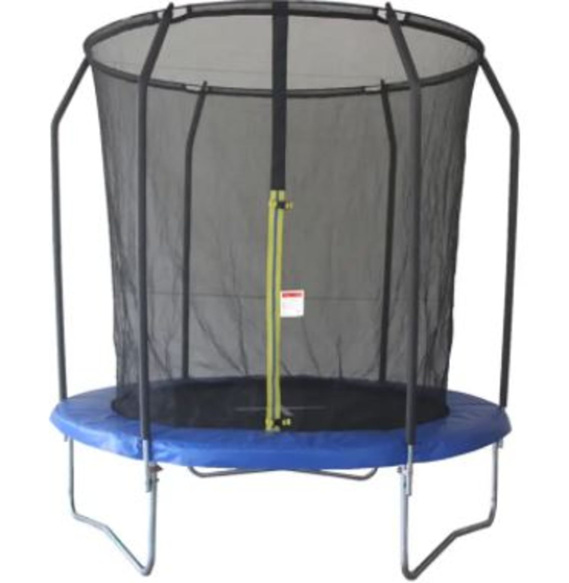 (R10H) 2 Items. 1 X 8FT Trampoline With Safety Enclosure. Galvanised Steel Frame With PVC Safety Pa