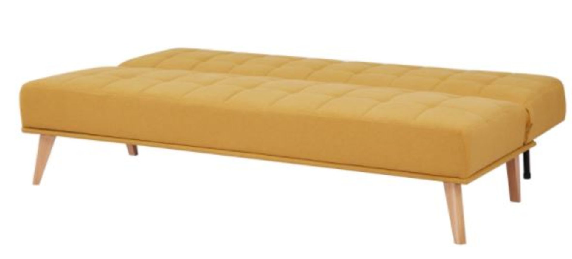 (R6H) Household. 1 X Clik Clak Kelly Sofa Bed Ochre. Wooden Frame With Solid Birchwood Legs. 100% P - Image 6 of 10