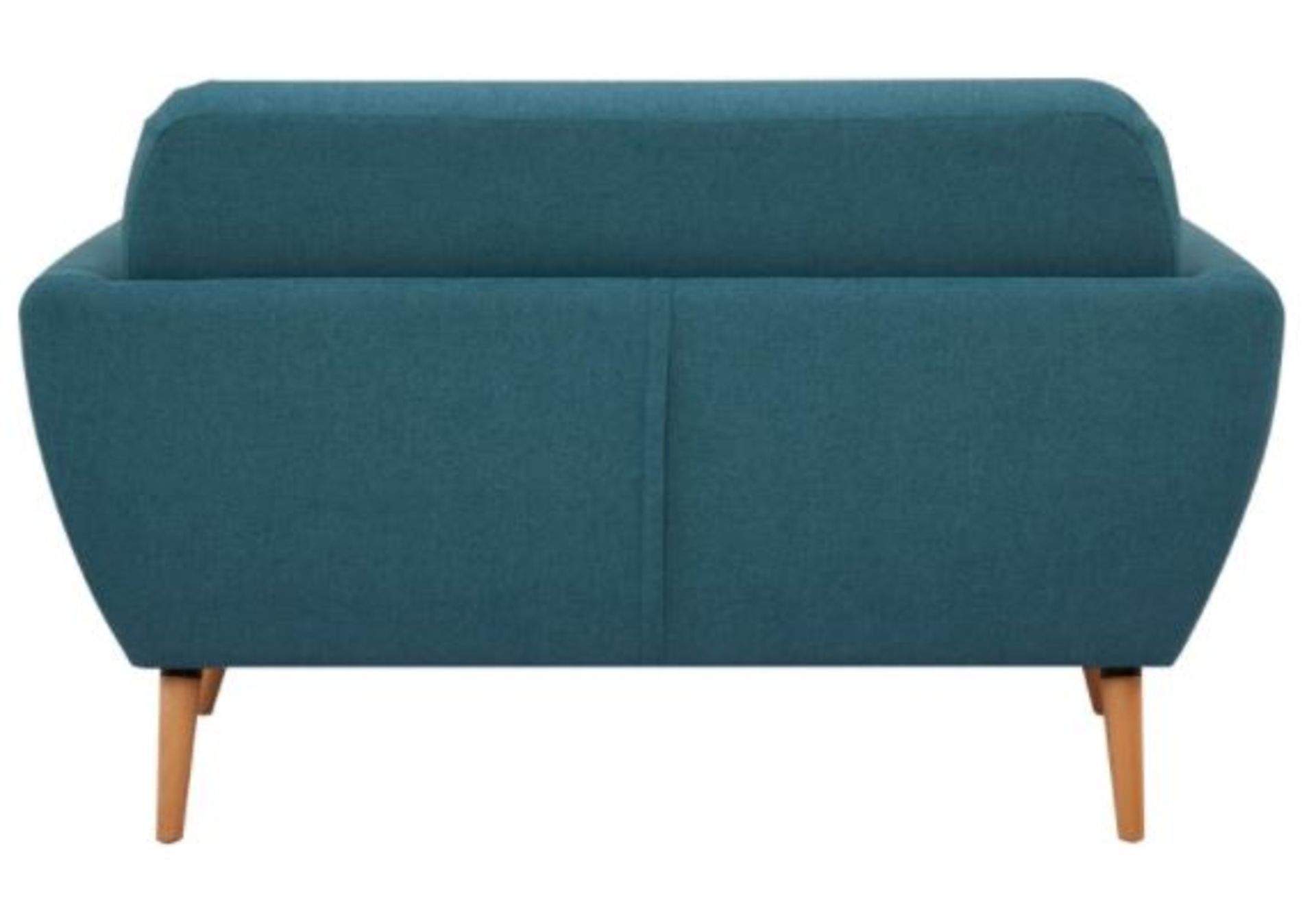 (R6N) Household. 1 X Scandi Savannah Sofa Teal. 2 Seater Sofa. Wooden Frame With Solid Beechwood Le - Image 6 of 9