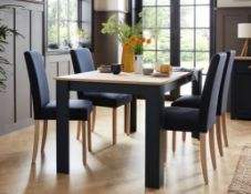 (R7A) Household. 1 X Marcy Dining Table Midnight (L150 X W90 X H76.5cm) RRP £150