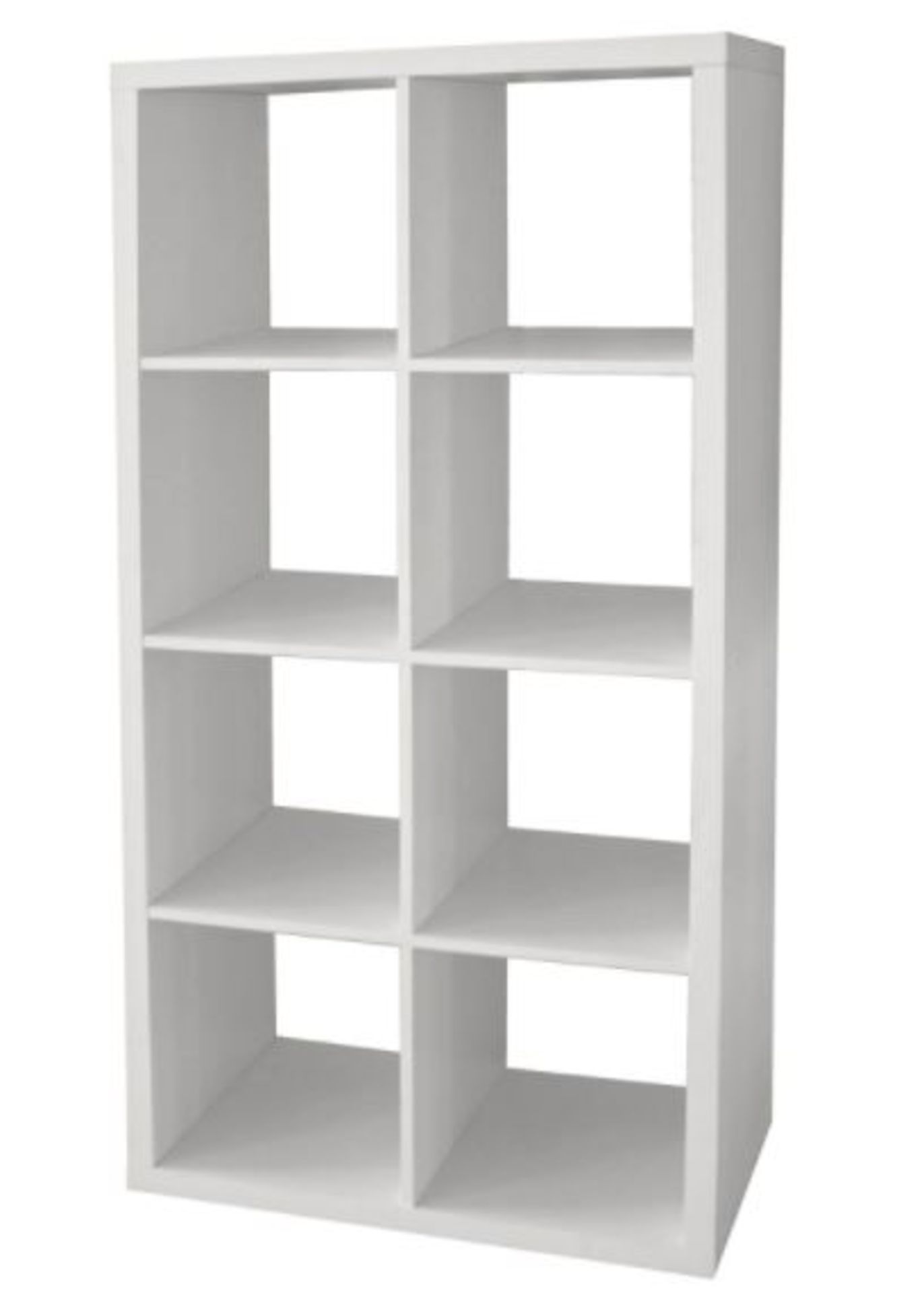 (R7L) Household. 1 X Living Elements Clever Cube 2 X 4 Cube Storage Unit White Matt Finish. (H1460 - Image 3 of 4