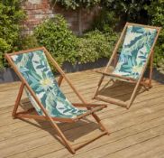 (R7O) Garden. 1 X City Jungle Deck Chair