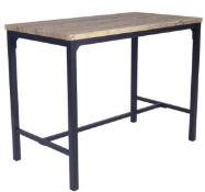 (R6B) Household. 1 X Nina Dining Nest Table. Dark Oak Veneered Top. H90 X (W120 X D65cm) BOX 1 OF 2