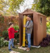 (R7E) Garden. 1 X Keter Darwin 4 X 6 Storage Shed (H205 X W125.8 X D184.5cm) RRP £320